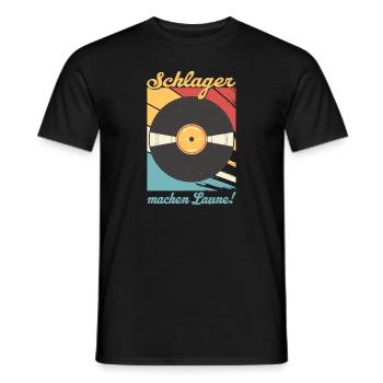 Schlager machen Laune Schlagermusik Schlagerparty - Männer T-Shirt - Schwarz - Vorne - AI Model Male 178 light (178cm)