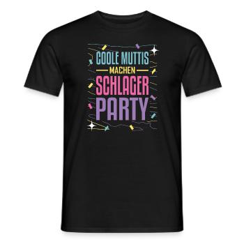 Coole Muttis machen Schlager Party Schlagermusik - Männer T-Shirt - Schwarz - Vorne - AI Model Male 178 light (178cm)