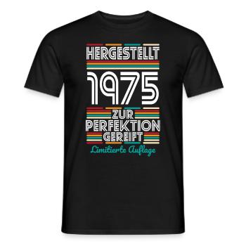 50e anniversaire - Fabriqué en 1975 - T-shirt homme - noir - Devant - AI Model Male 178 light (178cm)