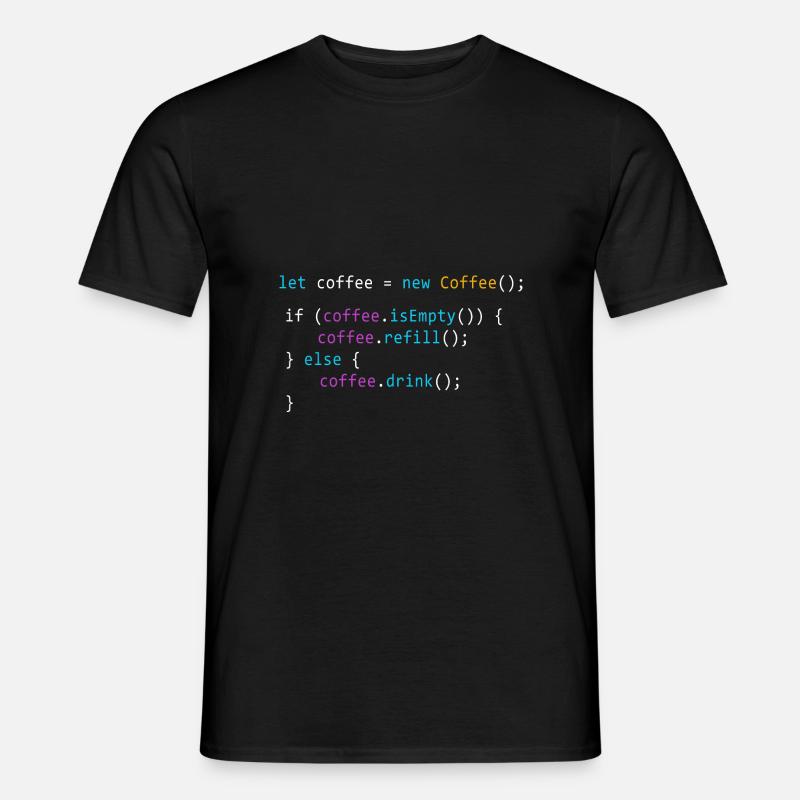 Coffee coding | Gift for Geeks - Men's T-Shirt - black