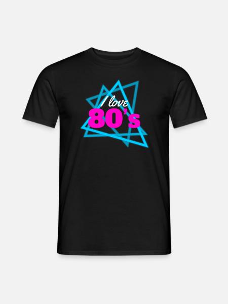 I love 80s - Männer T-Shirt - Schwarz