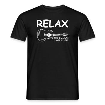 Entspannen Sie sich, der Gitarrist ist da | Musik - Männer T-Shirt - Schwarz - Vorne - AI Model Male 178 light (178cm)