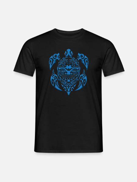 Blaue Maori Tribal Schildkröte Tiere - Männer T-Shirt - Schwarz