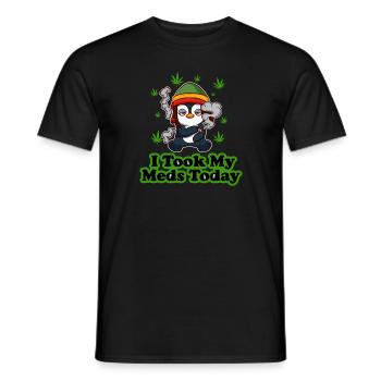 J’ai pris mes médicaments aujourd’hui Cannabis THC CBD Ganja - T-shirt homme - noir - Devant - AI Model Male 178 light (178cm)