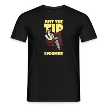 Just The Tip I Promise Tattoo Artist - Männer T-Shirt - Schwarz - Vorne - AI Model Male 178 light (178cm)