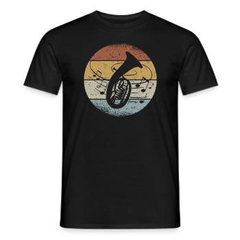 Ténor Cor Musicien Ténor Cor Orchestre Musique à Vent - T-shirt homme - noir - Devant - AI Model Male 178 light (178cm)