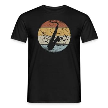 Saxophone Saxophoniste Orchestre Musiciens Musique à vent - T-shirt homme - noir - Devant - AI Model Male 178 light (178cm)