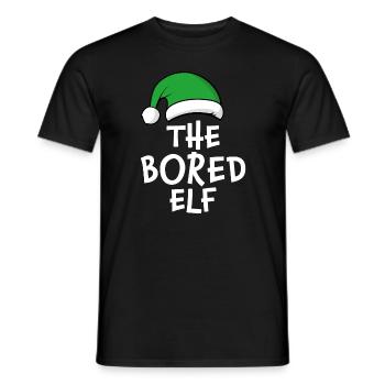Der gelangweilte Elf - Männer T-Shirt - Schwarz - Vorne - AI Model Male 178 light (178cm)