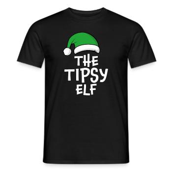 The Tipsy Elf - Men's T-Shirt - black - Front - AI Model Male 178 light (178cm)