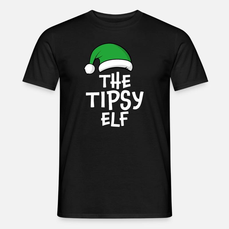 Der beschwipste Elf - Männer T-Shirt - Schwarz