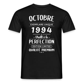 30th Anniversary - October 1994 Perfection - Men's T-Shirt - black - Front - AI Model Male 178 light (178cm)