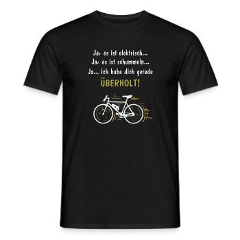 Révisé avec e-bike - T-shirt homme - noir - Devant - AI Model Male 178 light (178cm)