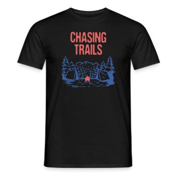 Chasing Trails Randonnée Mountain Hiker Summit - T-shirt homme - noir - Devant - AI Model Male 178 light (178cm)