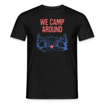 We Camp Around Summer Camping Tropical Camper - Männer T-Shirt - Schwarz - Vorne - AI Model Male 178 light (178cm)