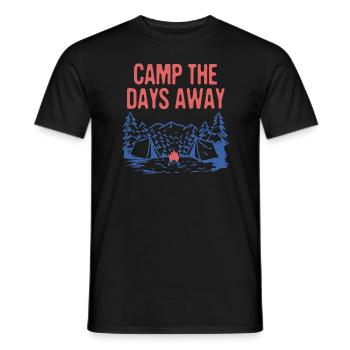 Campez les jours de camping Drôle De campeur Humour - T-shirt homme - noir - Devant - AI Model Male 178 light (178cm)