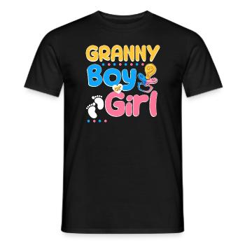 Pink or Blue Granny Loves You Best Grandma Ever - Men's T-Shirt - black - Front - AI Model Male 178 light (178cm)