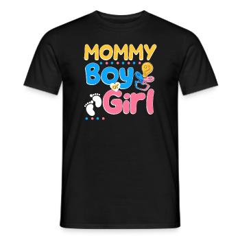 Pink or Blue Mommy Loves You Best Mom Ever - Men's T-Shirt - black - Front - AI Model Male 178 light (178cm)