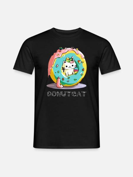 Donutcat - Men's T-Shirt - black