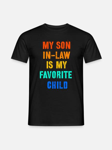 Mon gendre est mon enfant préféré drôle maman et papa - T-shirt homme - noir