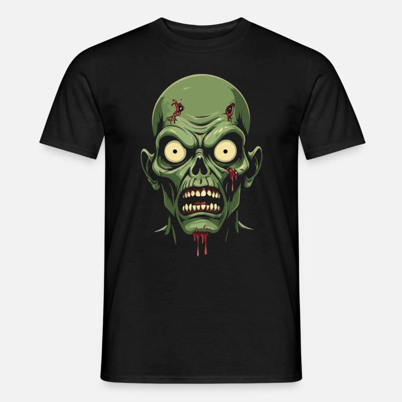Zombie Comic Illustration - Männer T-Shirt - Schwarz
