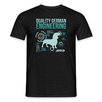 Funny Wiener-Dog Joke Sarcastic German Dachshund - Men's T-Shirt - black - Front - AI Model Male 178 light (178cm)