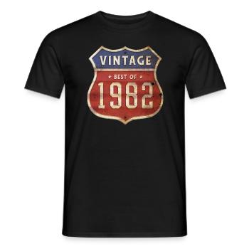 42 Jahre alter Jahrgang 1982 Limitierte Auflage 42. - Männer T-Shirt - Schwarz - Vorne - AI Model Male 178 light (178cm)