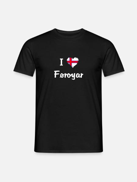 I love Faroe. - Männer T-Shirt - Schwarz