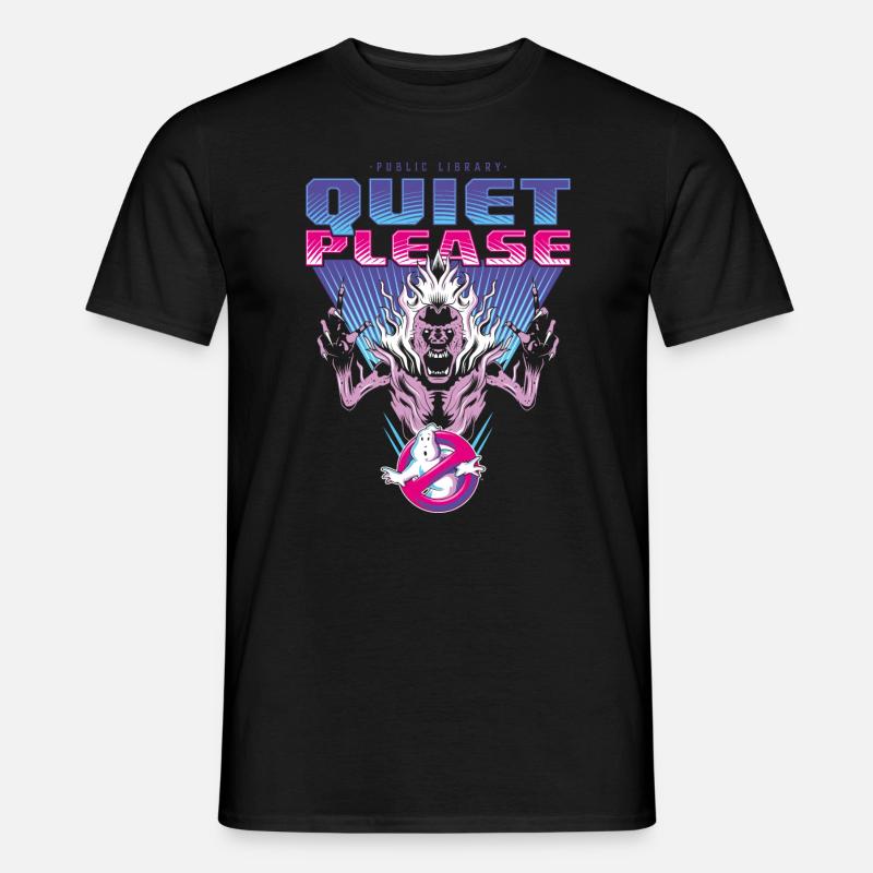 Ghostbusters Ruhe Bitte! Neon - Männer T-Shirt - Schwarz