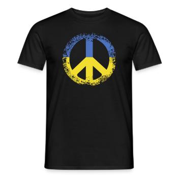 Peace Ukraine - Men's T-Shirt - black - Front - AI Model Male 178 light (178cm)