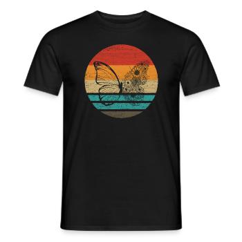 Papillon Retro Style Vintage - T-shirt homme - noir - Devant - AI Model Male 178 light (178cm)