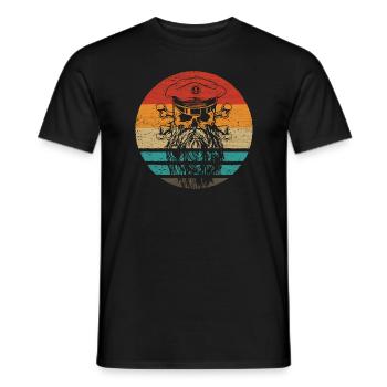 Piraten Schädel Retro Style Vintage - Männer T-Shirt - Schwarz - Vorne - AI Model Male 178 light (178cm)