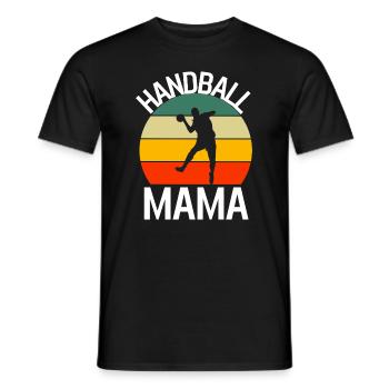 Handball Mama Muttertag Geschenk Retro Handballer - Männer T-Shirt - Schwarz - Vorne - AI Model Male 178 light (178cm)