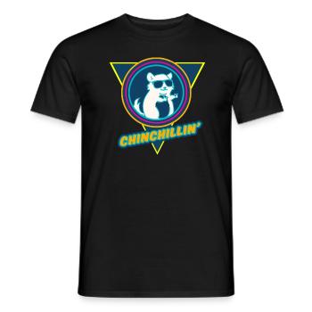 Chinchilla lustiges Entspannen Nagetiere - Männer T-Shirt - Schwarz - Vorne - AI Model Male 178 light (178cm)