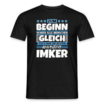 Zum Beginn gleich die besten wurden Imker - Männer T-Shirt - Schwarz - Vorne - AI Model Male 178 light (178cm)