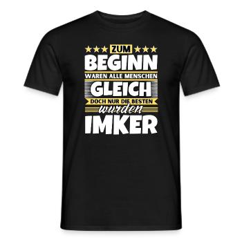 Zum Beginn gleich die besten wurden Imker - Männer T-Shirt - Schwarz - Vorne - AI Model Male 178 light (178cm)