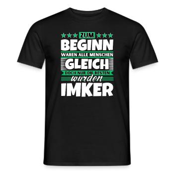 Zum Beginn gleich die besten wurden Imker - Männer T-Shirt - Schwarz - Vorne - AI Model Male 178 light (178cm)