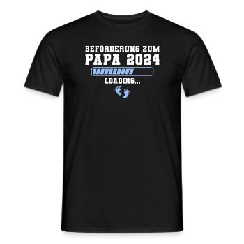Werdender Papa 2024 loading Vater - Männer T-Shirt - Schwarz - Vorne - AI Model Male 178 light (178cm)