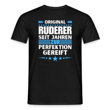 Rowers matured to perfection - Men's T-Shirt - black - Front - AI Model Male 178 light (178cm)