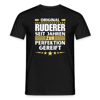 Rowers matured to perfection - Men's T-Shirt - black - Front - AI Model Male 178 light (178cm)