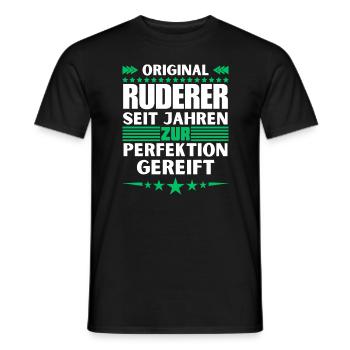 Rowers matured to perfection - Men's T-Shirt - black - Front - AI Model Male 178 light (178cm)