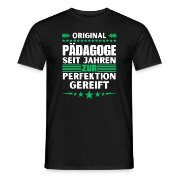 Pédagogue mûri à la perfection - T-shirt homme - noir - Devant - AI Model Male 178 light (178cm)