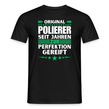 Polisher matured to perfection - Men's T-Shirt - black - Front - AI Model Male 178 light (178cm)