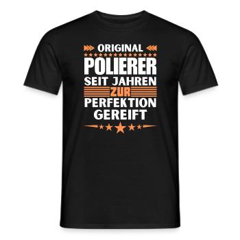 Polisher matured to perfection - Men's T-Shirt - black - Front - AI Model Male 178 light (178cm)