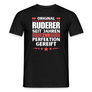 Rowers matured to perfection - Men's T-Shirt - black - Front - AI Model Male 178 light (178cm)