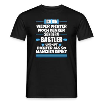 Neither poets nor thinkers, but tinkerers - Men's T-Shirt - black - Front - AI Model Male 178 light (178cm)