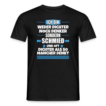 Ni poète ni penseur, mais forgeron - T-shirt homme - noir - Devant - AI Model Male 178 light (178cm)