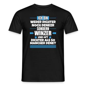 Neither poets nor thinkers, but winemakers - Men's T-Shirt - black - Front - AI Model Male 178 light (178cm)