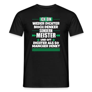 Ni poètes, ni penseurs, mais maîtres - T-shirt homme - noir - Devant - AI Model Male 178 light (178cm)