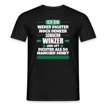 Neither poets nor thinkers, but winemakers - Men's T-Shirt - black - Front - AI Model Male 178 light (178cm)