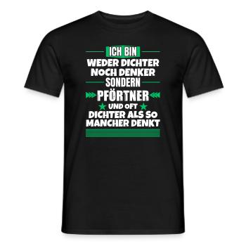 Neither poet nor thinker, but porter - Men's T-Shirt - black - Front - AI Model Male 178 light (178cm)